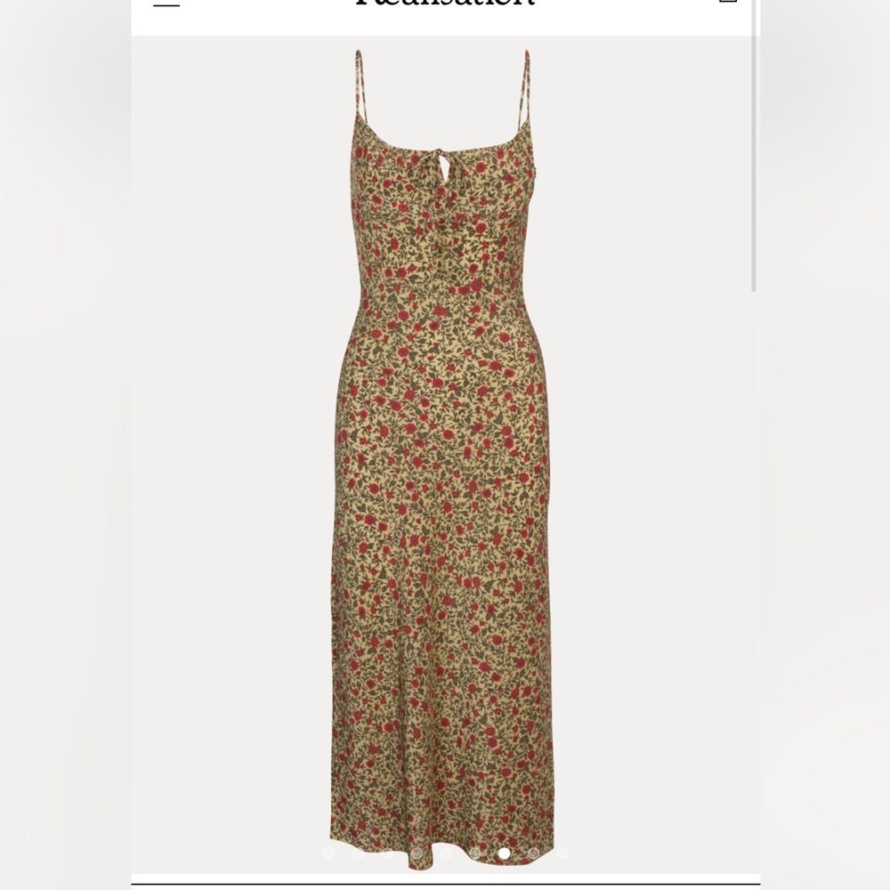 Realisation Par Alba Dress with Red and Cream Floral Design